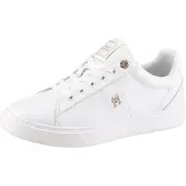 Tommy Hilfiger Låg sneaker 'ESSENTIAL' guld / vit