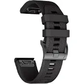 Tech-Protect Smooth Universal Garmin silikonrem - 26 mm - Svart