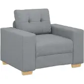 vidaXL Fåtölj ljusgrå 60 cm tyg