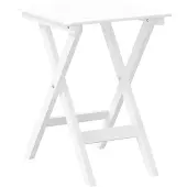 vidaXL Sidobord hopfällbar vit massivt poppelträ