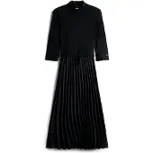 Tommy Hilfiger Slim 5x2 Rib Mix 3/4-ärm Midi-klänning