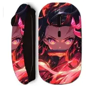CAPACHEAP Souris sans fil maniacase noir Demon Slayer Nezuko Kamado Manga anime