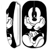 CAPACHEAP Souris Sans Fil Mickey Disney Noire Et Blanc