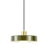 QAZQA Retro Pendellampa Guld med Grönt Glas - Jina