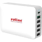 Roline USB-laddare 60 W 5x USB-A, 1x USB-C Quick Charge 3.0, Power Delivery Vit Inomhus