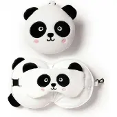 Relaxeazzz Resekudde med ögonmask panda cush250