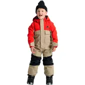 Burton - Skidoveraller barn - Toddlers 2L One Piece Flame Scarlet Summit Taupe för Unisex - Barnstorlek 3 år - Beige