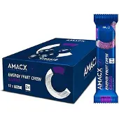 Amacx Ask Med Cassis-frukt Tugg Energi Barer 38g 12 Enheter