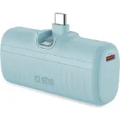 SBS EcoPower 5000 mAh 10W Powerbank med inbyggd USB-C-port - Grön