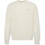 Calvin Klein Jeans Tröja 'Monogram Embroidery Relaxed' ullvit