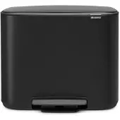 Brabantia Bo Pedal Bin - Soptunna - fliplock - 36 L - fotpedal - mattsvart