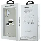 Karl Lagerfeld HC 3D Rubber Double Heads iPhone 16 Fodral - Beige