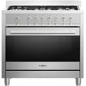 Vitrokitchen St9060ib 90x60 Cm Butangas Spis Med Ugn 5 Brännare
