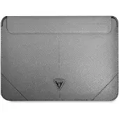GUESS Saffiano Triangle Logo-fodral för en 14" bärbar dator - silver