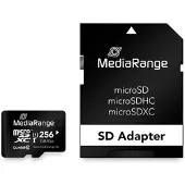 MediaRange Micro Sdxc 256gb + Sd Adapter Sd-kort