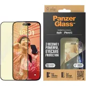 PanzerGlass | Ultra-Wide Fit - Skärmskydd för mobiltelefon - EyeCare Protection| Apple iPhone 15