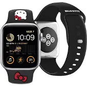 Hello Kitty Silikon Kitty Huvudrem för Apple Klocka 42/44/45/49mm - Svart