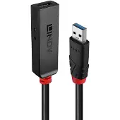 Lindy Thunderbolt-kabel USB 3.2 Gen1 RJ45-kontakt 8 m Flerfärgad Slimline, guldpläterad kontakt, Rund, Aktiv med signalförstärkning, Förtennad 43402