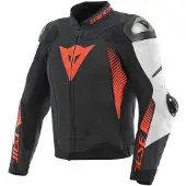 Dainese Super Speed 4 för herrar Läderjacka Svart/Röd/Vit 62 Herrar sort