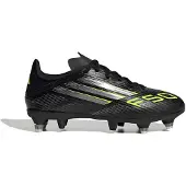 Adidas F50 League Sg Electric Stealth - Svart/silver/lucid Lemon Barn - Soft Ground (Sg), storlek 33