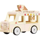 Le Toy Van - Dockhus i tr Dolly Ice Cream Van Lekset fr dockhus | Daisylane Dolls House mbelset - Lmplig fr ldrarna 3+