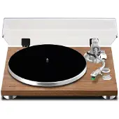 Teac TN-400BT-X, Remdriven skivtallrik, Manuell, Svart, Valnöt, Aluminium, 33,45,78 RPM, MM-type (VM-type)