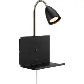 Markslöjd Vägglampa Cuarto, Svart, Sovrum, Metall, Modern, Vägglampa, vägglampa inomhus