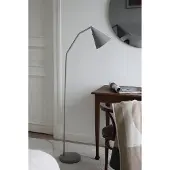 Markslöjd LED golvlampa Funil, dimbar, Aluminium / grå / zink, Vardagsrum / matsal, Metall, Modern, LED-golvlampa