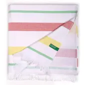 Jamon UNITED COLORS OF BENETTON - Hamman 80 x 165 cm 350 g/m² 100% Bomull Rosa/Gul Maison Benetton, Grön/Grå, 80x165 grå