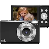 INF Digitalkamera 2.7K/44MP/16x Zoom/Anti-Shake/Webcam Svart