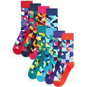 Next Sockor marinblå / violettblå / rosa / röd
