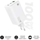 Subblim Gan Usb-a Och Usb-c Väggladdare 100w