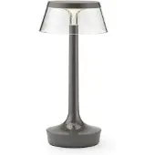 Flos Design bordslampa Bon jour unplugged, dimbar, Aluminium / grå / zink, Hall, Syntetmaterial, Design, Bordslampa
