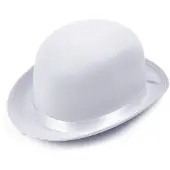 Bristol Novelty Unisex Vuxen vit bowlerhatt One Size vit