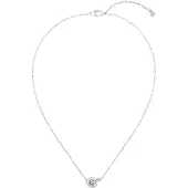 BOSS Silver-tone interlocking-hoop necklace with pavé crystals