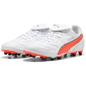 Puma King LIGA FG/AG - White/Röd/Svart, storlek 41