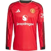 Adidas Manchester United Hemmatröja 2025/26 Långärmad - , storlek Medium