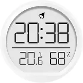24.Se Klocka med LED-display, termometer och hygrometer