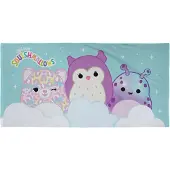 Licens Squishmallows handduk - 70x140 cm - 100% bomull - Mjuk badhandduk med de populära gosedjuren