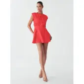 BWLDR Klänning 'EDENA MINI DRESS' eldröd