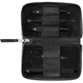 Zwilling Manikyr- och pedikyrset 5 delar, med nagelsax, läder, svart Manikyrset 1 st
