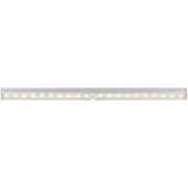 Goobay - Belysning under skåp - LED - 2.2 W (motsvarande 9 W) - varmt vitt ljus - 3000 K - silver