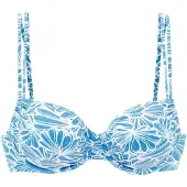 Venice beach Bikiniöverdel himmelsblå / vit
