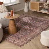 FRAAI Orientaliskt matta | Liva Herati blå hos Volero | 190x290cm | Polyester | Medaljong | Rektangulär | Plattvävd