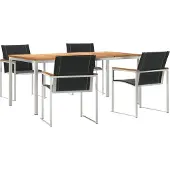 vidaXL Trädgårdsmöbelset 5 pcs Brun Massivt Akaciaträ