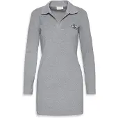 Calvin Klein Slim Ribbed Cotton Polo Dress