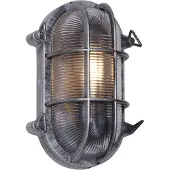 QAZQA Utomhus Vägglampa Silver Oval IP44 - Noutica