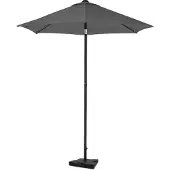 Vonroc Parasoll Torbole - Ø200cm – Premium parasoll – Grå | Inkl. parasollfot 20kg