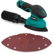 Vonroc Batteridriven Slipmaskin 12V | Inkl. Batteri, USB-C-kabel och Slippapper