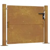 vidaXL Trädgårdsgrind 105x80 cm rosttrögt stål
